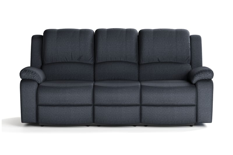 Norbo Soffgrupp Recliner 3+2+1 - Fällbar soffa fåtölj - Biosoffa i Tyg - Svart - Möbler - Soffa - Soffgrupp