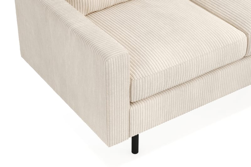 Peppe Soffgrupp 3-sits Soffa + Fåtölj + Fotpall i Manchester - Beige - Möbler - Soffa - Soffgrupp