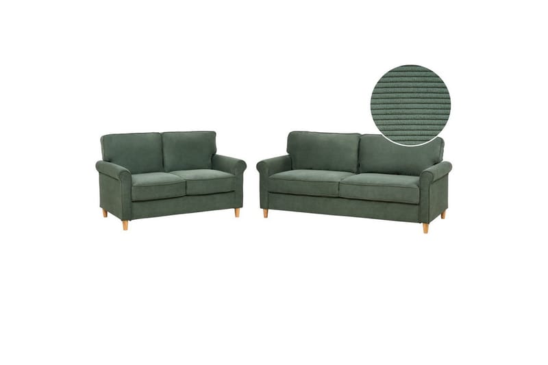 Soffgrupp Ronneby Grönt/ljust trä - Grönt/ljust trä - Möbler - Soffa - Soffgrupp