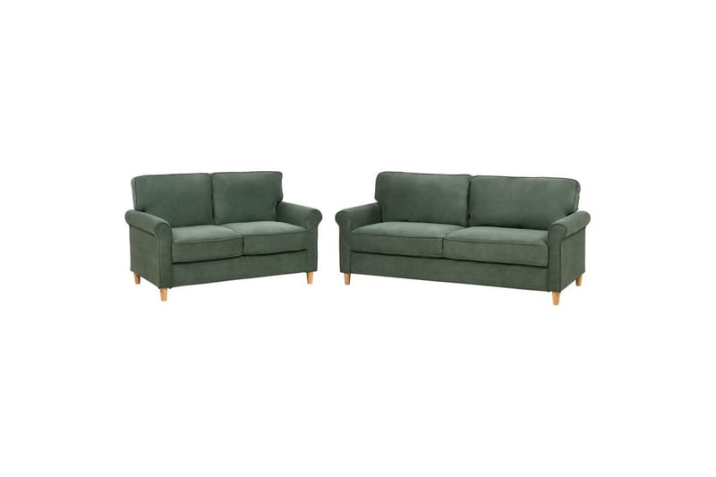 Soffgrupp Ronneby Grönt/ljust trä - Grönt/ljust trä - Möbler - Soffa - Soffgrupp