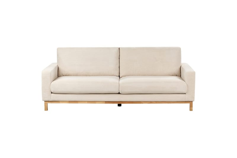 Soffgrupp Siggard Beige/ljust trä, Manchestertyg - Beige/ljust trä, Manchestertyg - Möbler - Soffa - Soffgrupp