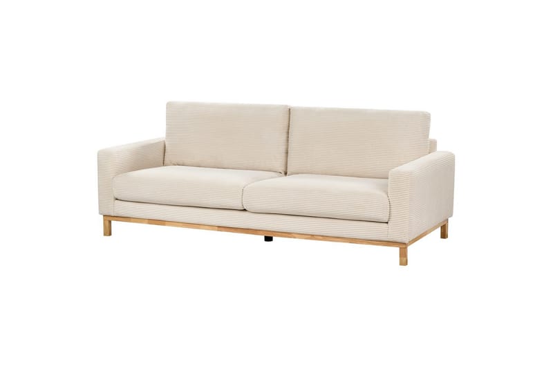 Soffgrupp Siggard Beige/ljust trä, Manchestertyg - Beige/ljust trä, Manchestertyg - Möbler - Soffa - Soffgrupp