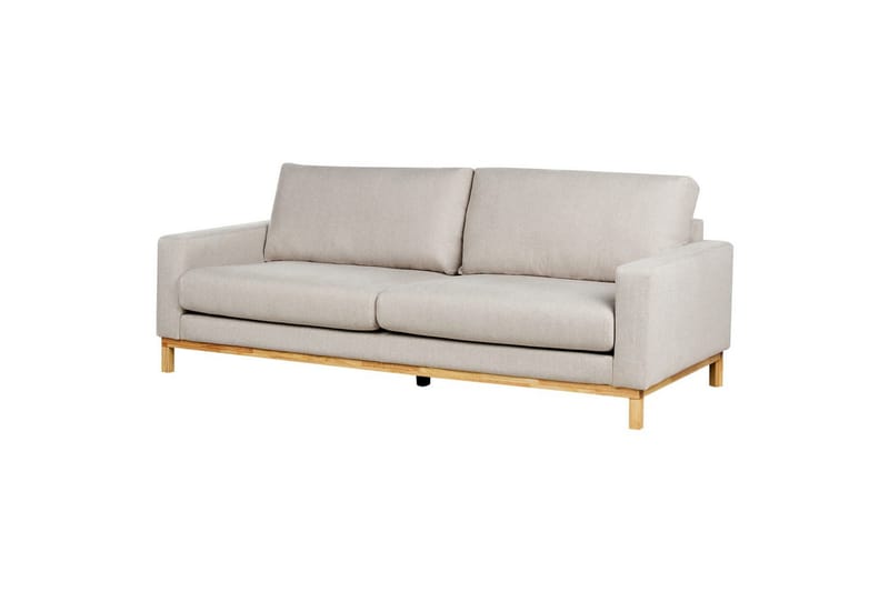 Soffgrupp Siggard Beige/ljust trä, Polyester - Beige/ljust trä, Polyester - Möbler - Soffa - Soffgrupp