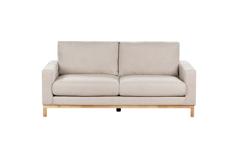 Soffgrupp Siggard Beige/ljust trä, Polyester - Beige/ljust trä, Polyester - Möbler - Soffa - Soffgrupp