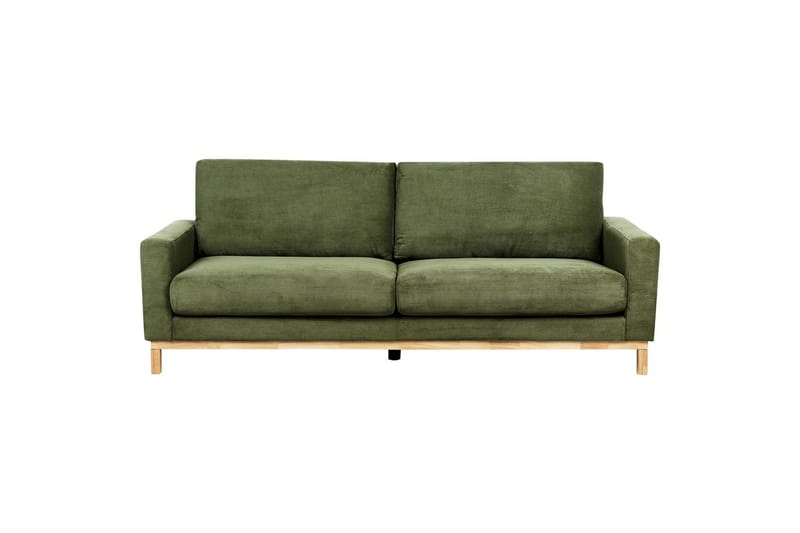 Soffgrupp Siggard Grönt/ljust trä, Manchestertyg - Grönt/ljust trä, Manchestertyg - Möbler - Soffa - Soffgrupp