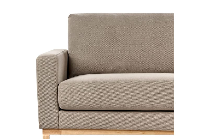 Soffgrupp Siggard Taupe/ljust trä, Polyester - Taupe/ljust trä, Polyester - Möbler - Soffa - Soffgrupp