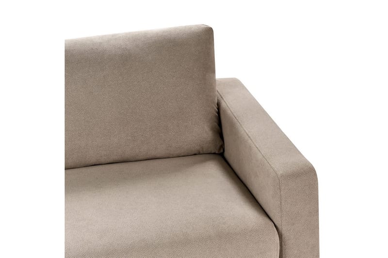 Soffgrupp Siggard Taupe/ljust trä, Polyester - Taupe/ljust trä, Polyester - Möbler - Soffa - Soffgrupp