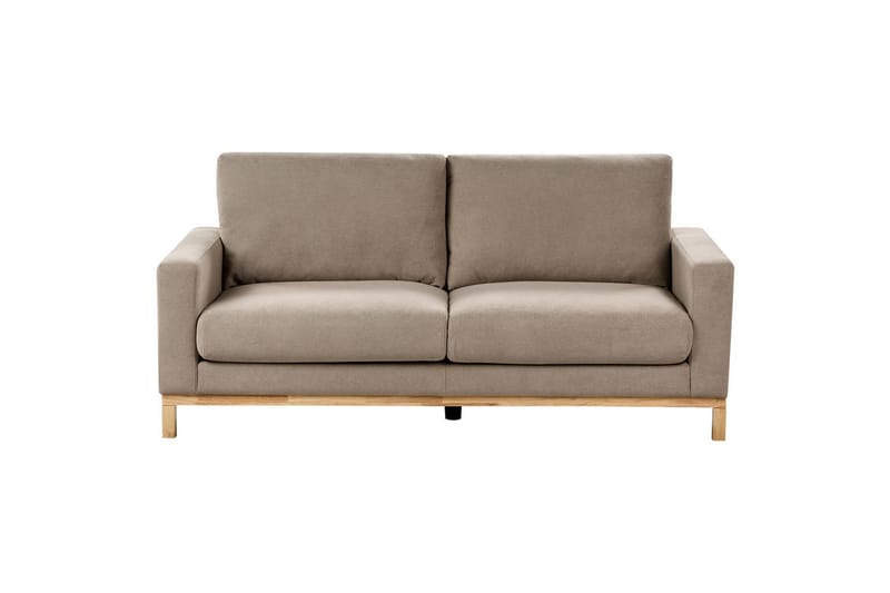 Soffgrupp Siggard Taupe/ljust trä, Polyester - Taupe/ljust trä, Polyester - Möbler - Soffa - Soffgrupp