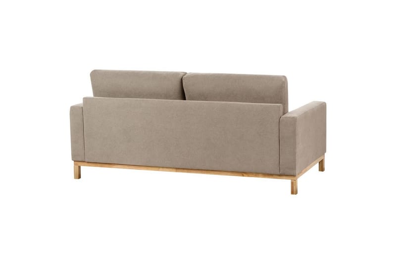 Soffgrupp Siggard Taupe/ljust trä, Polyester - Taupe/ljust trä, Polyester - Möbler - Soffa - Soffgrupp