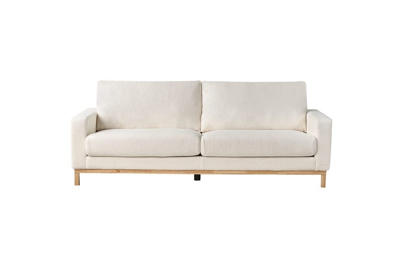 Soffgrupp Siggard Vit/ljust trä, Bouclé - Vit/ljust trä, Bouclé - Möbler - Soffa - Soffgrupp