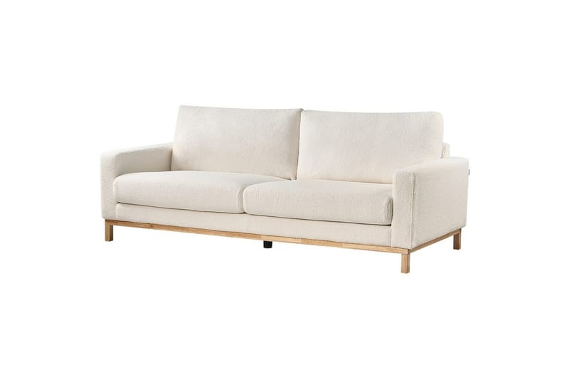 Soffgrupp Siggard Vit/ljust trä, Bouclé - Vit/ljust trä, Bouclé - Möbler - Soffa - Soffgrupp