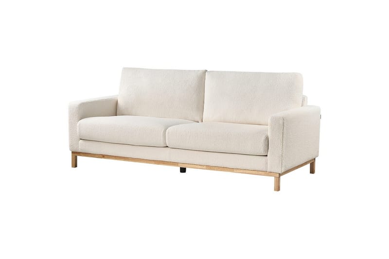 Soffgrupp Siggard Vit/ljust trä, Bouclé - Vit/ljust trä, Bouclé - Möbler - Soffa - Soffgrupp
