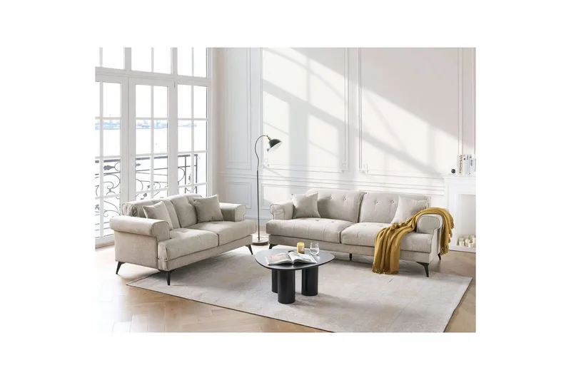 Soffgrupp Skive Beige - Beige - Möbler - Soffa - Soffgrupp