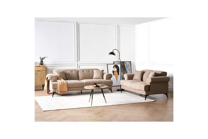 Soffgrupp Skive Brun/Svart - Brun - Möbler - Soffa - Soffgrupp