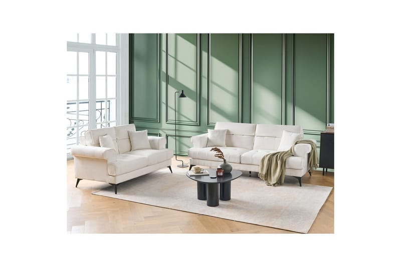 Soffgrupp Skive Vit/Svart - Vit/Svart - Möbler - Soffa - Soffgrupp