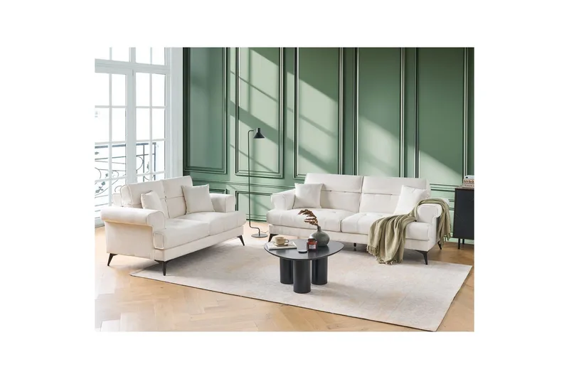 Soffgrupp Skive Vit/Svart - Vit/Svart - Möbler - Soffa - Soffgrupp