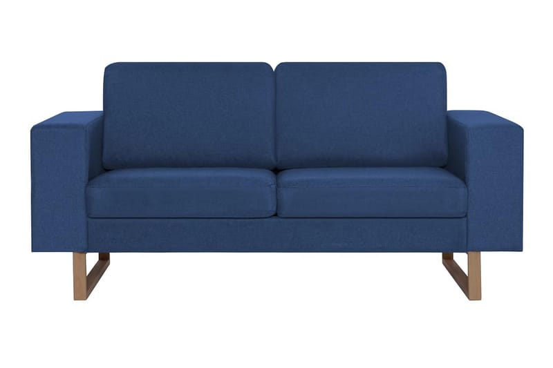 Soffgrupp 2 delar tyg blå - Blå - Möbler - Soffa - Soffgrupp