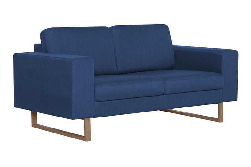 Soffgrupp 2 delar tyg blå - Blå - Möbler - Soffa - Soffgrupp