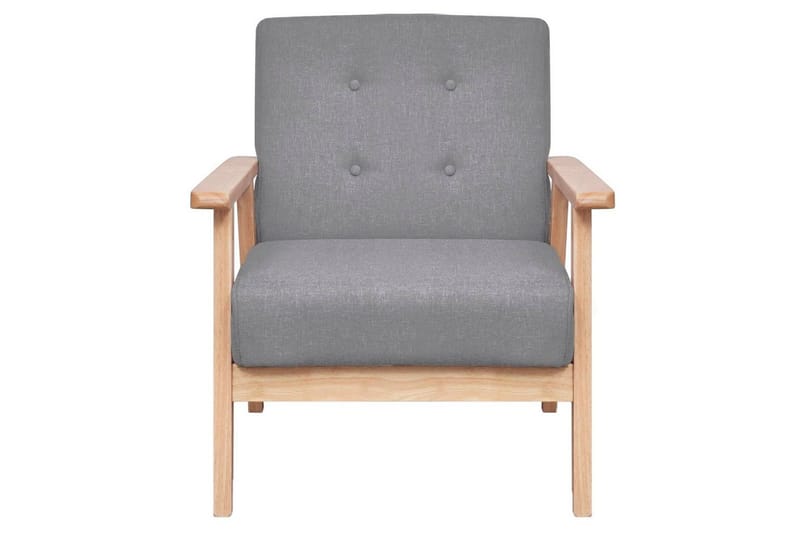 Soffgrupp 2 delar tyg ljusgrå - Grå - Möbler - Soffa - Soffgrupp