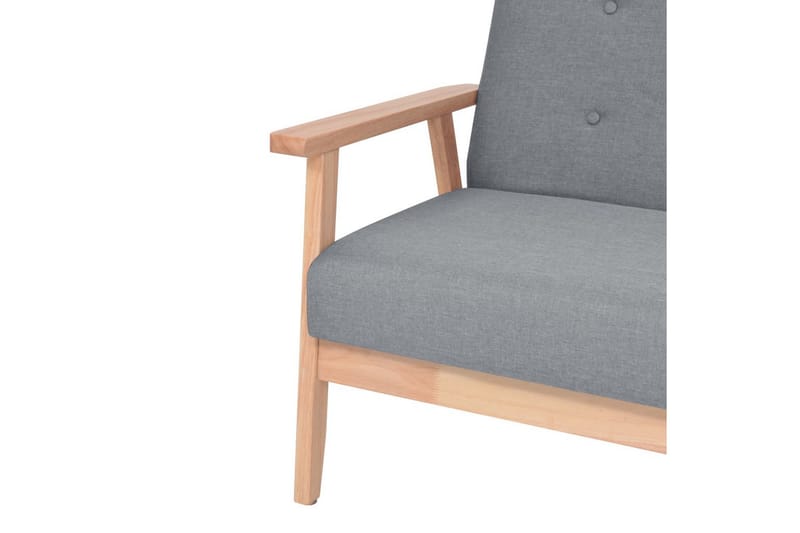 Soffgrupp 2 delar tyg ljusgrå - Grå - Möbler - Soffa - Soffgrupp