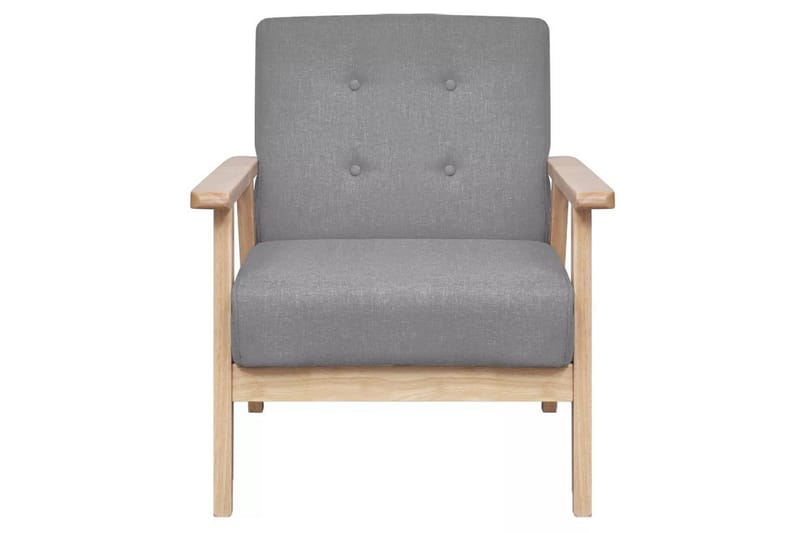Soffgrupp 2 delar tyg ljusgrå - Grå - Möbler - Soffa - Soffgrupp