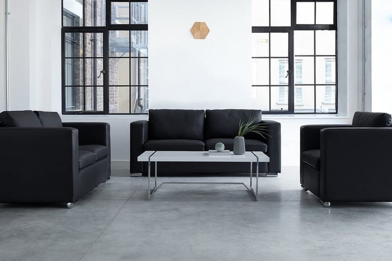 Helsinki Soffgrupp 2-Sits+3-Sits+Fåtölj - Svart - Möbler - Soffa - Soffgrupp - Soffgrupp 3 2 1