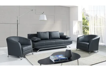 Olier Soffgrupp - Svart - Möbler - Soffa - Soffgrupp - Soffgrupp 3 2 1