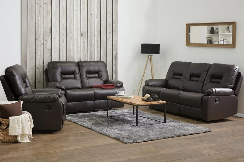 Rovik Soffgrupp 2-Sits+3-Sits+Fåtölj - Brun - Möbler - Soffa - Biosoffa & reclinersoffa