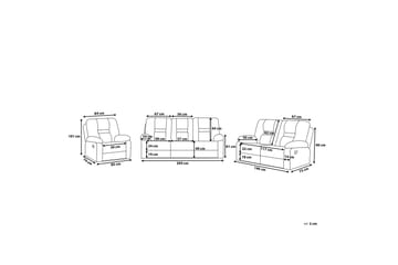Rovik Soffgrupp 2-Sits+3-Sits+Fåtölj - Svart - Möbler - Soffa - Biosoffa & reclinersoffa