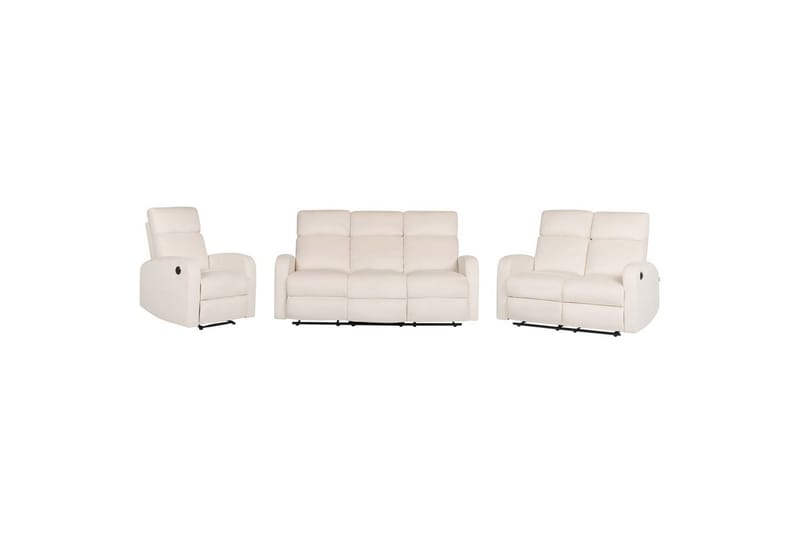 Soffgrupp Recliner elektrisk Verdal Vit - Vit - Möbler - Soffa - Soffgrupp