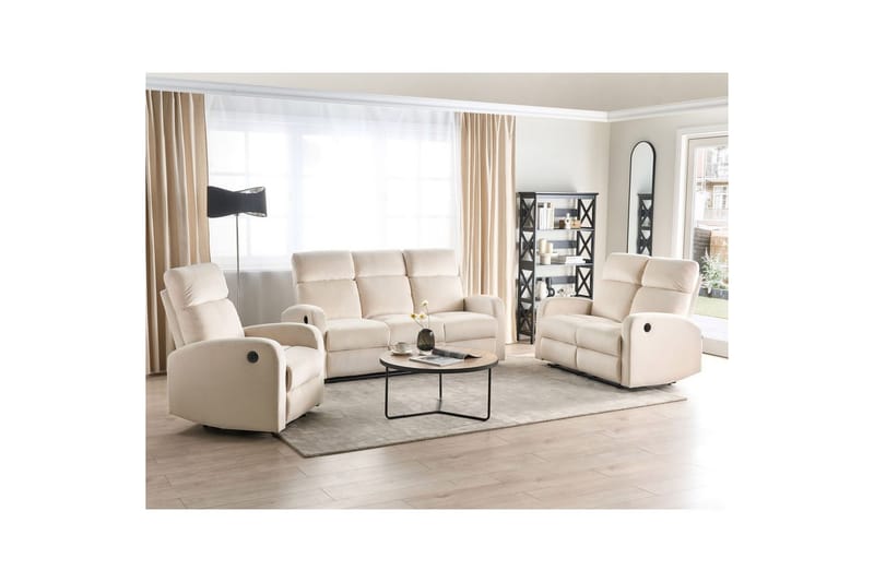 Soffgrupp Recliner elektrisk Verdal Vit - Vit - Möbler - Soffa - Soffgrupp