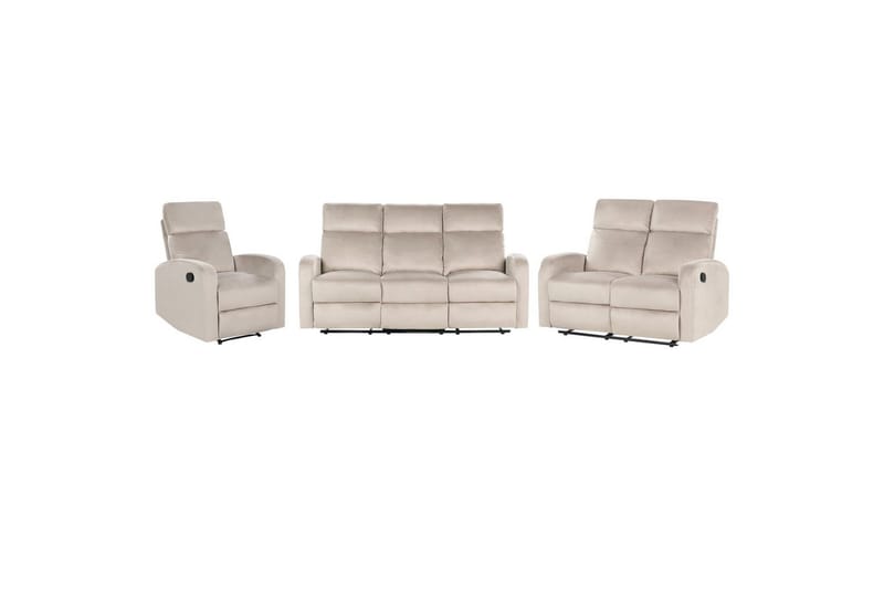 Soffgrupp Recliner manuell Verdal Beige - Beige - Möbler - Soffa - Soffgrupp