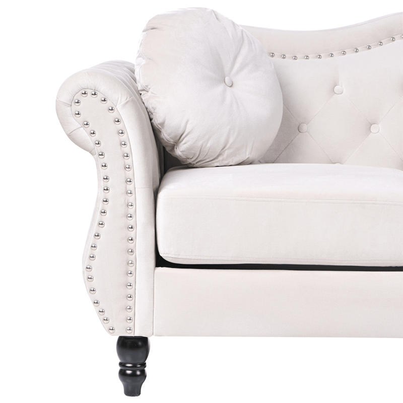 Soffgrupp Skien - Ljusbeige - Möbler - Soffa - Soffgrupp - Chesterfield soffgrupp