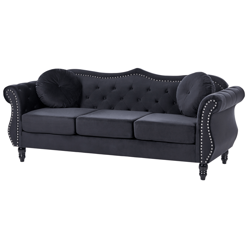 Soffgrupp Skien - Svart - Möbler - Soffa - Soffgrupp - Chesterfield soffgrupp