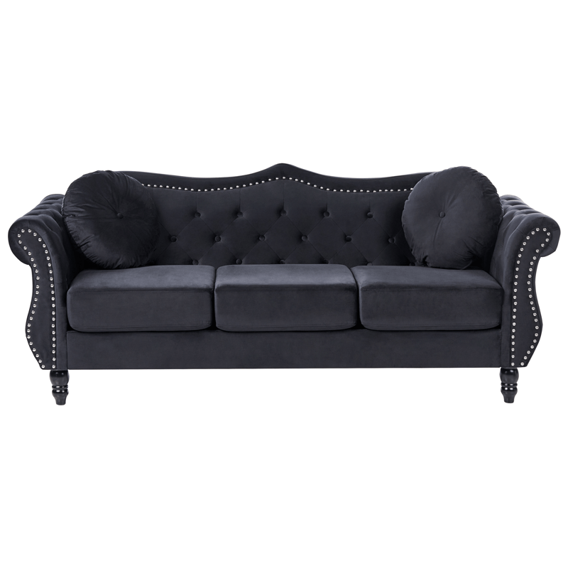 Soffgrupp Skien - Svart - Möbler - Soffa - Soffgrupp - Chesterfield soffgrupp