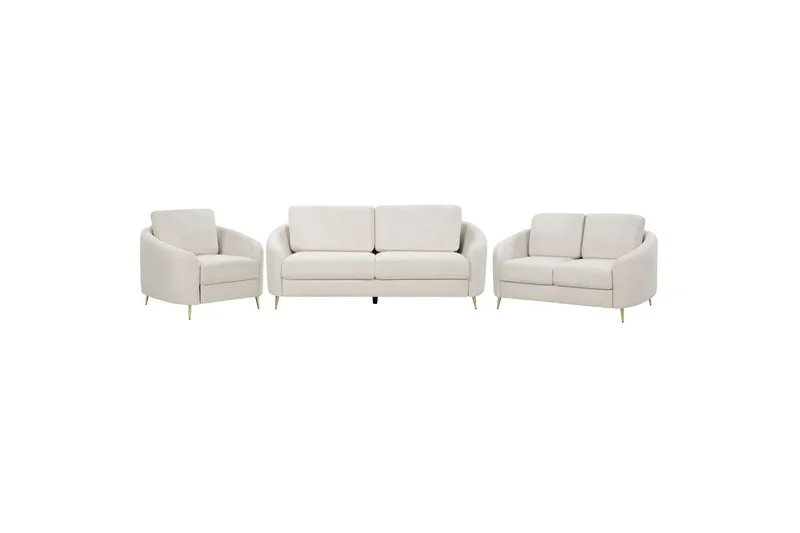 Soffgrupp Trosa Beige/guld, Beige/guld