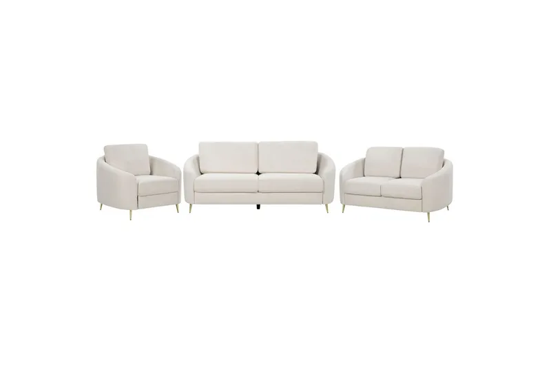 Soffgrupp Trosa Beige/guld, Beige/guld