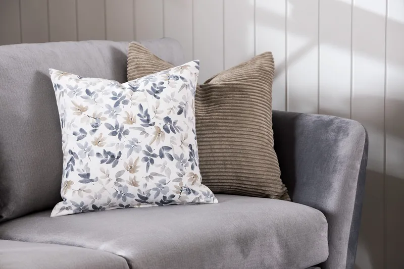 Trend Soffgrupp 3-sits + 2-sits Sammetssoffa - Ljusgrå - Möbler - Soffa - Soffgrupp