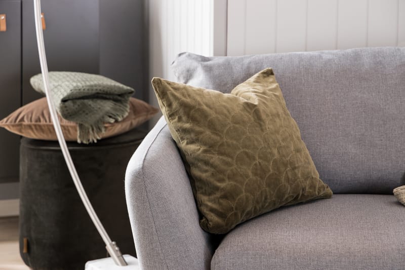 Trend Soffgrupp 3-sits + 2-sits Soffa + Fåtölj + Fotpall i Tyg - Ljusgrå - Möbler - Soffa - Soffgrupp