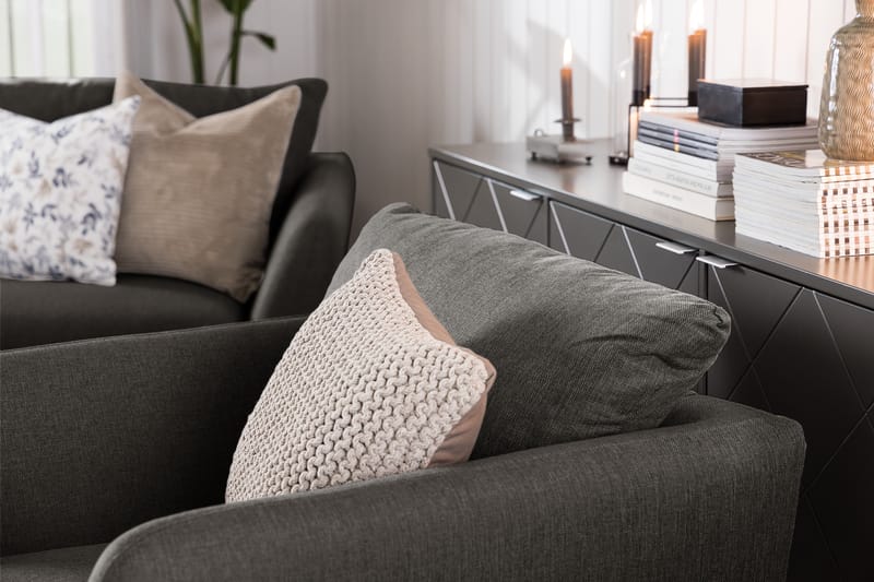 Trend Soffgrupp 3-sits + 2-sits Tygsoffa - Svart - Möbler - Soffa - Soffgrupp
