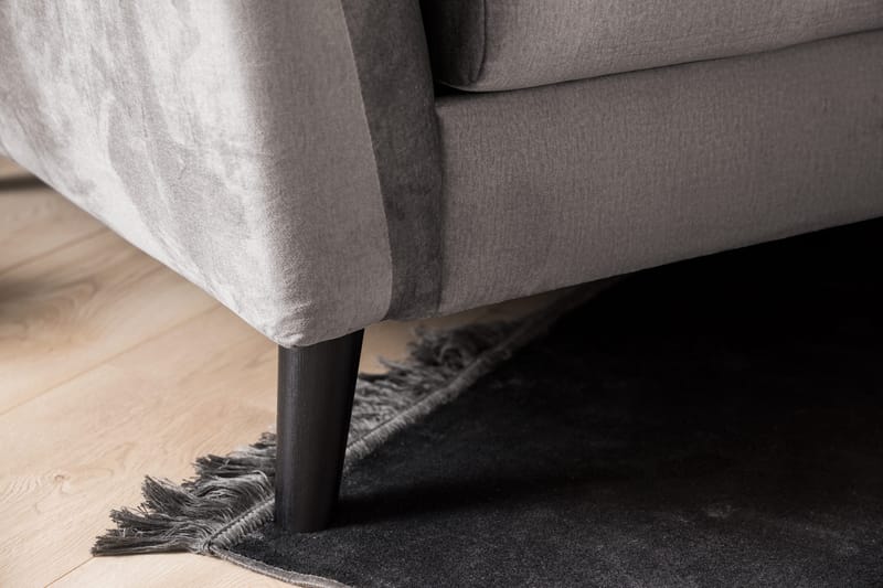 Trend Soffgrupp 3-sits + 2-sits Sammetssoffa - Mörkgrå - Möbler - Soffa - Soffgrupp