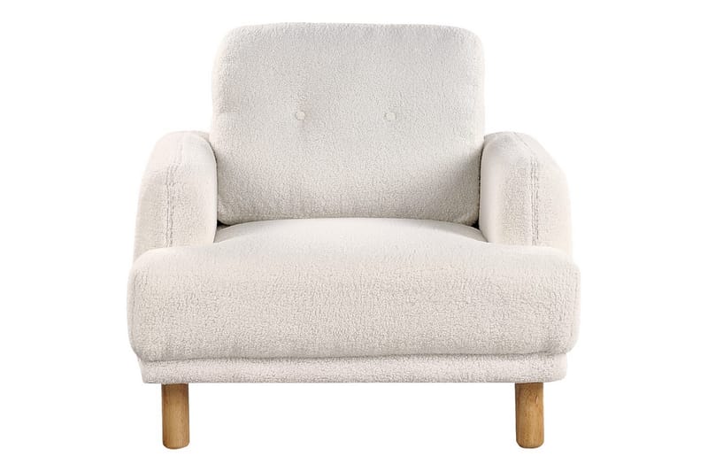 Soffgrupp Tuve Vit/ljust trä, Bouclé - Vit/ljust trä, Bouclé - Möbler - Soffa - Soffgrupp
