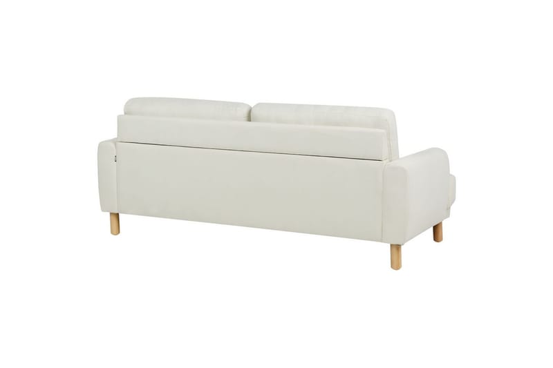 Soffgrupp Tuve Vit/ljust trä, Polyester - Vit/ljust trä, Polyester - Möbler - Soffa - Soffgrupp
