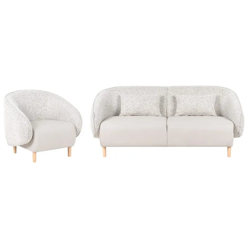 Soffgrupp Umea - Beige, ljust trä - Möbler - Soffa - 4 sits soffa