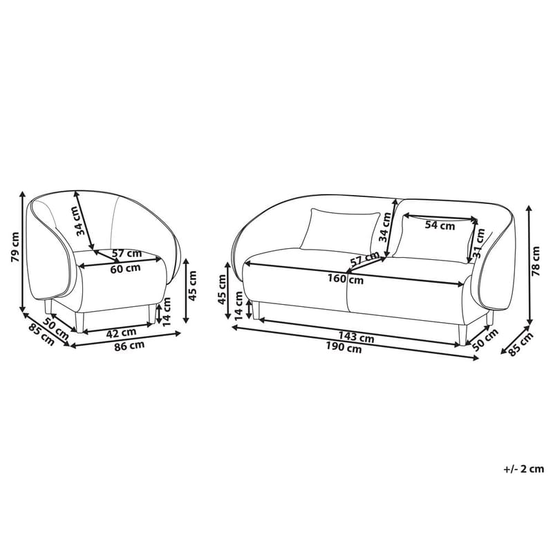Soffgrupp Umea - Grönt, ljust trä - Möbler - Soffa - 4 sits soffa