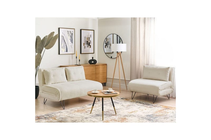 Soffgrupp Vestfold Beige/svart, Bouclé - Beige/svart, Bouclé - Möbler - Soffa - Soffgrupp