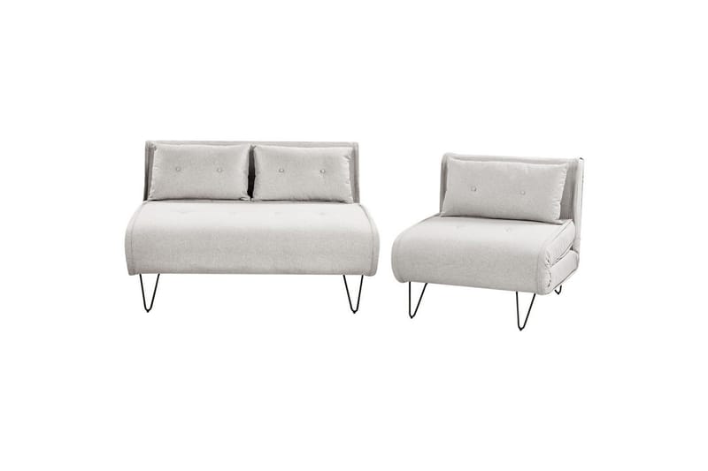 Soffgrupp Vestfold Grå/svart, Polyester - Grå/svart, Polyester - Möbler - Soffa - Soffgrupp