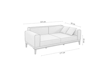 Wyong Soffgrupp 3-sits Soffa + Fåtölj - Antracit - Möbler - Soffa - Soffgrupp