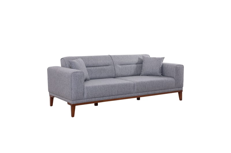 Wyong Soffgrupp 3-sits Soffa + Fåtölj - Grå - Möbler - Soffa - Soffgrupp
