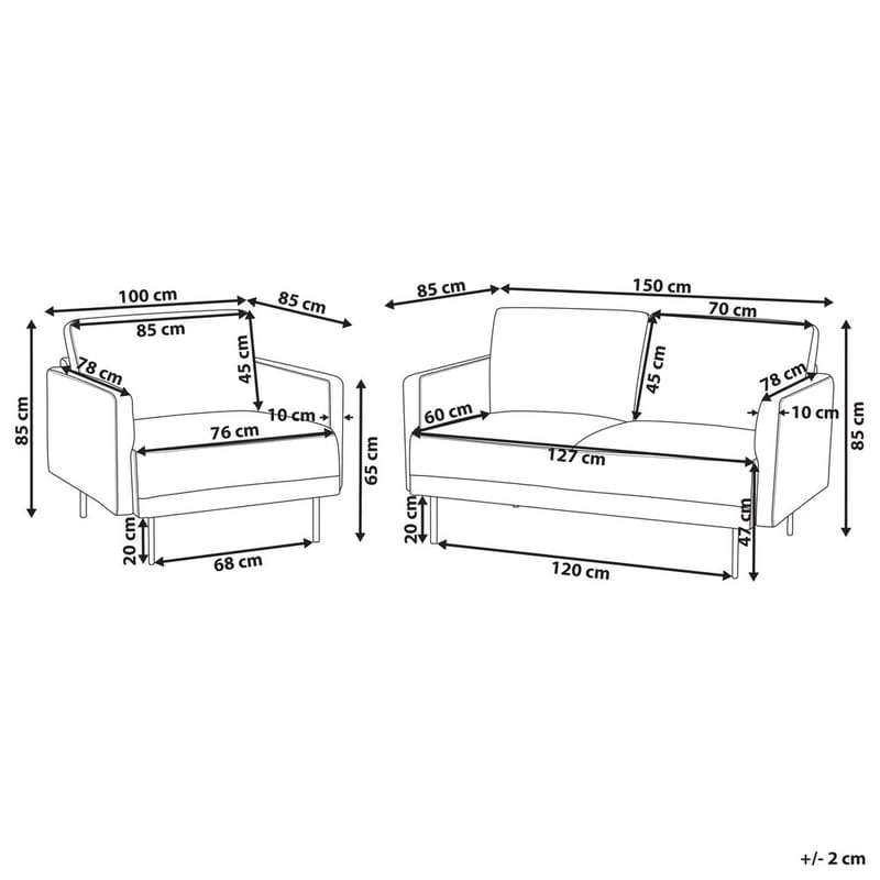 Soffset Breda - Rosa, Svart - Möbler - Stolar & fåtöljer - Fåtölj